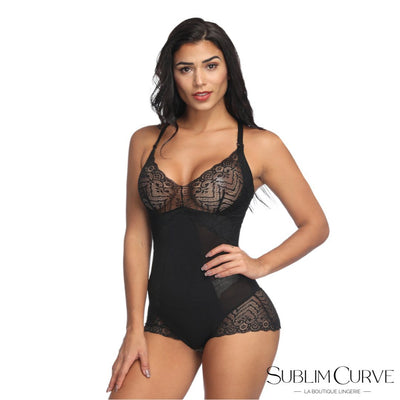body gainant dentelle-Noir Sublim-modèle sexy