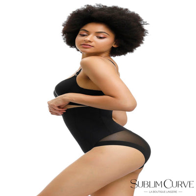 Gaine ventre plat-Culotte ventre plat-Noir Sublim-Mannequin de côté