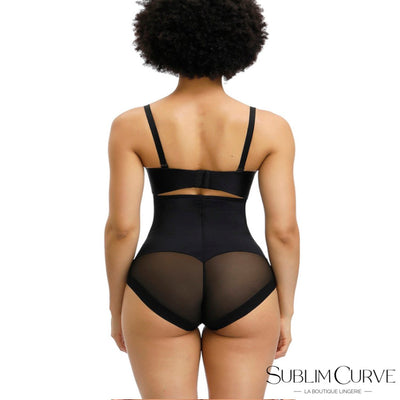 Gaine ventre plat-Culotte ventre plat-Noir Sublim-Mannequin de dos