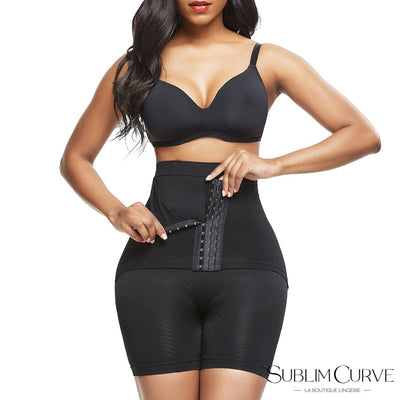 gaine panty noir ajustable par 3 crochets présentation