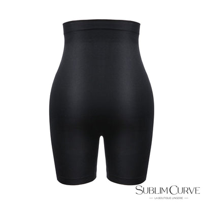 Gaine panty noir à crochets pièce face arrière