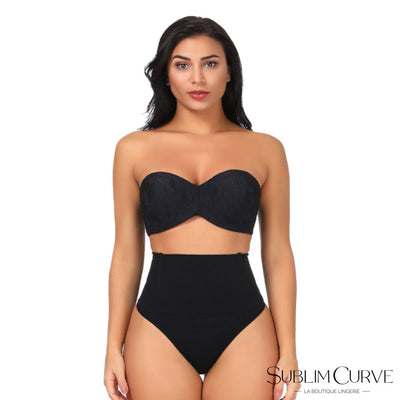 string gainant-string amincissant-gaine string-noir